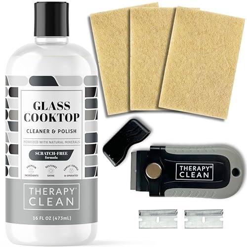 Therapy Glass Cooktop Cleaner Kit - 16oz with Scraper &...
