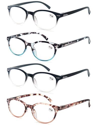 OLOMEE Reading Glasses Women Round Readers Glasses +1.25...