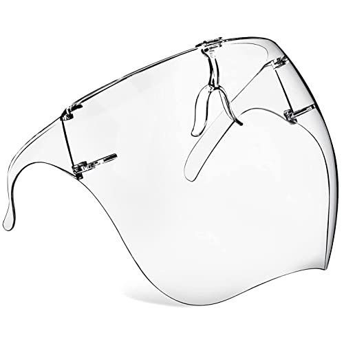 Face Shield with Glasses 4 Pack, Anti -Fog Clear Face...
