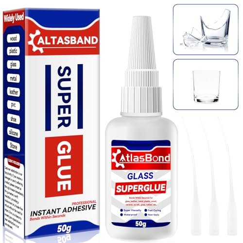 Glass Glue, Heavy Duty Clear Repair Liquid for Cracks and...
