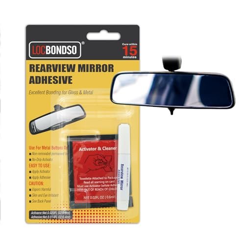 LOCBONDSO Strong Hold Rearview Mirror Adhesive Repair Kit,...