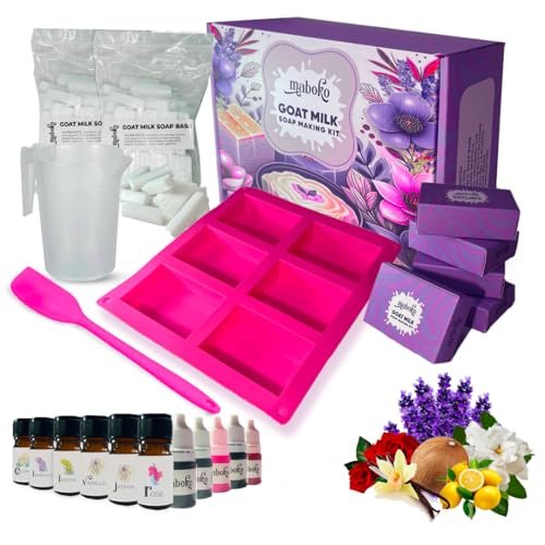 Goat Milk Soap Making Kit for Adults – 2lb Pre-Cut...