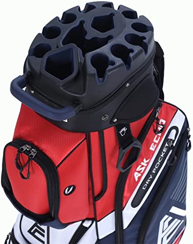 ASK ECHO T-Lock Golf Cart Bag with 14 Way Organizer...