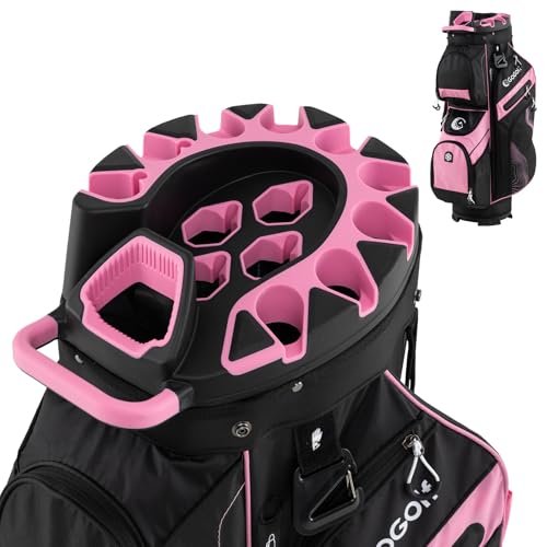 Tangkula Golf Cart Bag with 14-Way Full Length Dividers,...