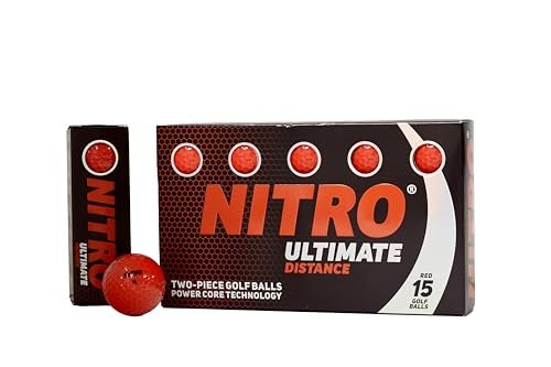 Nitro Ultimate Distance 15 Pack Red Golf Balls