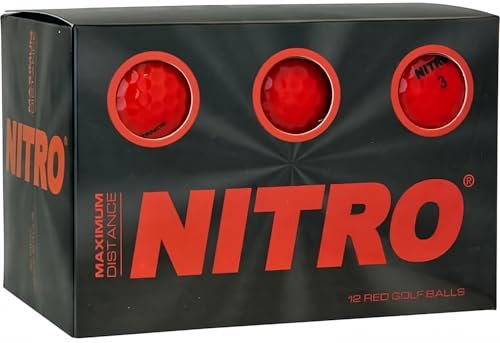 Nitro Maximum Distance 12 Pack Red Golf Balls