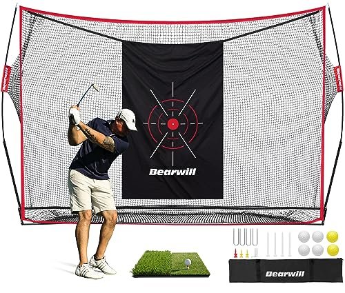 Bearwill Golf Net, 10x7ft Heavy Duty Golf Practice Nets...
