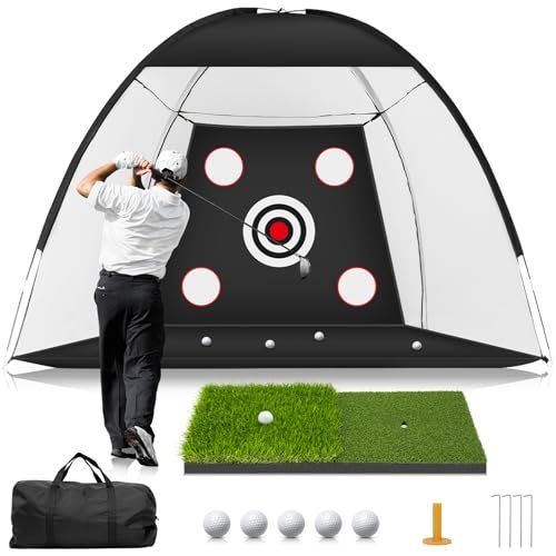 MUVPOH Golf Net: 10x7ft Golf Practice Net for Backyard...