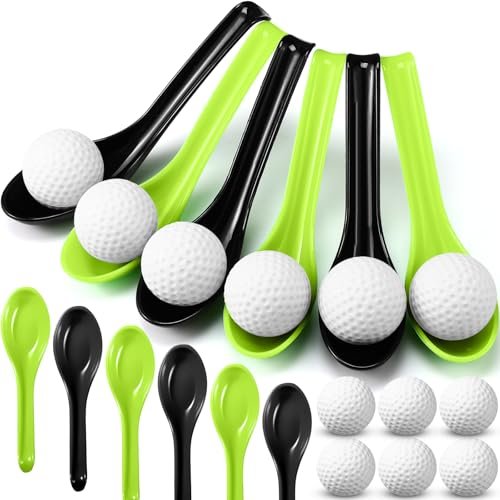 PullCrease 12 Pack Golf Theme Party Spoon Relay Race Toy...