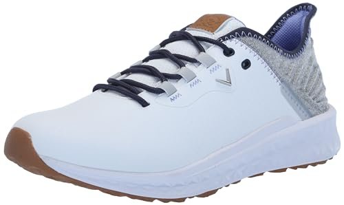 Callaway Women's La Jolla SL Golf Shoe, White/Navy, 6.5