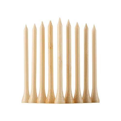 GFGL Golf Tees Durable Bamboo Tees 100Pcs 3-1/4