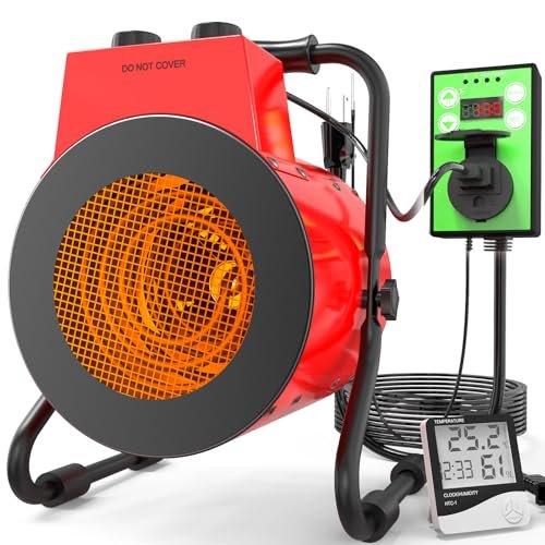 Buyplus Greenhouse Heater with Digital Thermostat, 1500W...