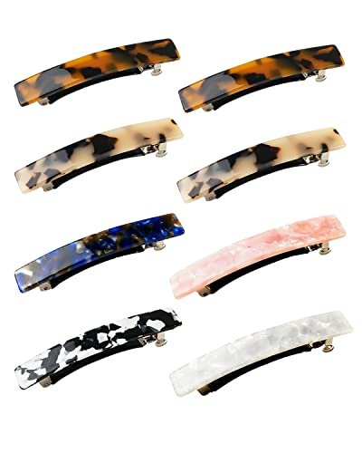 Hair Barrettes for Women, 8 Pcs Barrettes for Fine Thin...