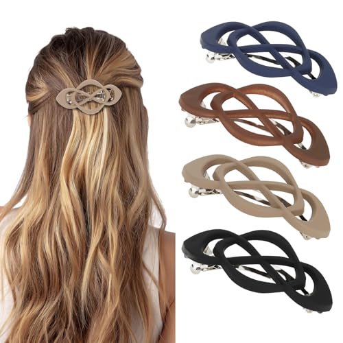 Vintage French Barrette Clips - 4 Pack Hair Accessories...