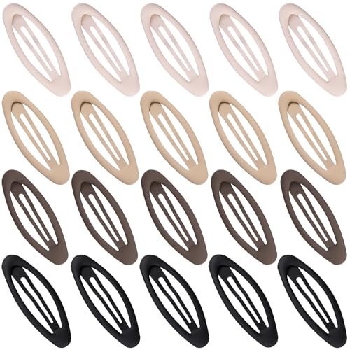 Cptots 20PCS Oval Metal Snap Clips for Women No Slip...