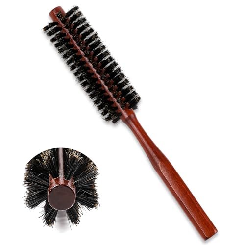 Small Round Hair Brush for Thin or Short Hair, Natural...