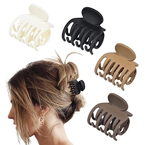 DEEKA Double Row Teeth Hair Clips Small Claw Clips for...