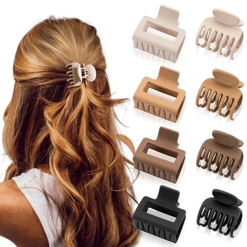 DEPOKA Matte Hair Clips for Women and Girls - Rectangle...