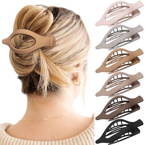 French Concord Hair Clips - 6Pcs Side Slide Volume Clips...