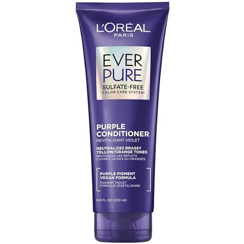 L’Oreal Paris Sulfate Free Brass Toning Purple Conditioner...