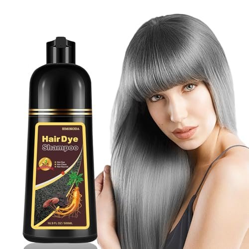 Fvquhvo Silver Gray Hair Dye Shampoo, Hair Color Shampoo...