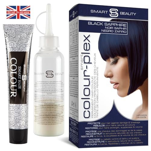 Smart Beauty Blue Black Permanent Hair Dye, Vegan &...