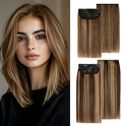 S-noilite 4 pieces Clip In Short Hair Extensions 100%...