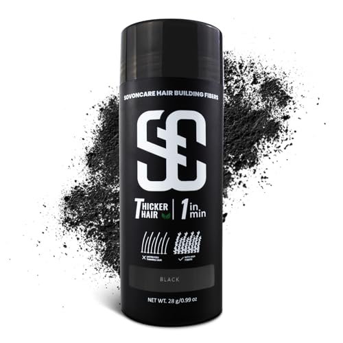 SOVONCARE Hair Fibers for Thinning Hair, Black Hair...
