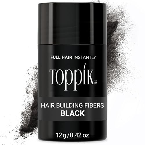 Toppik Hair Building Fibers, Black, 12g Fill In Fine or...