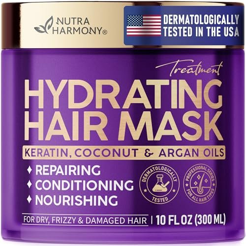 NUTRAHARMONY Hydrating Hair Mask for Dry, Frizzy & Damaged...