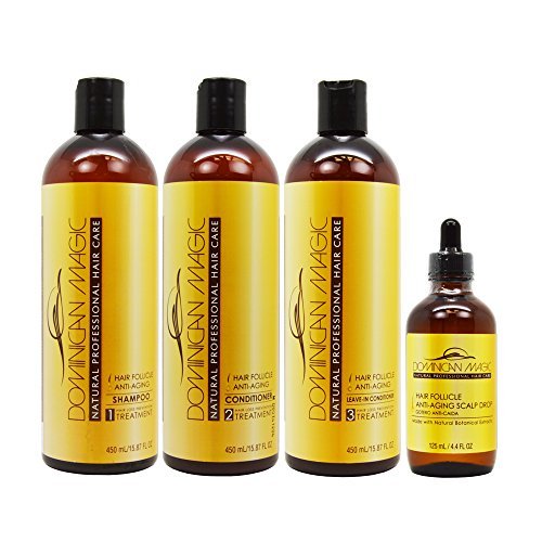 Dominican Magic Anti-Aging Hair Care Set – Shampoo,...