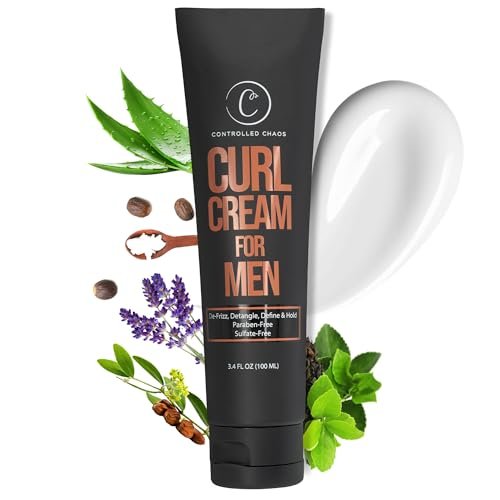 Controlled Chaos Curl Cream for Men - Hair Styling Cream...