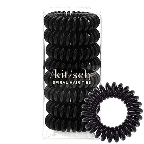 Kitsch Spiral Ponytail Holders for Women - Waterproof Hair...