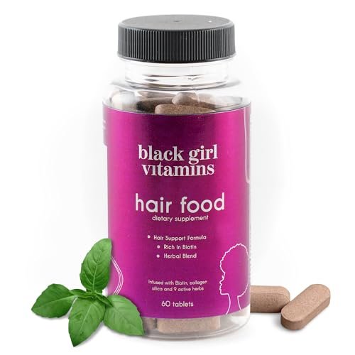 Black Girl Vitamins - Hair Food Biotin Supplement with...