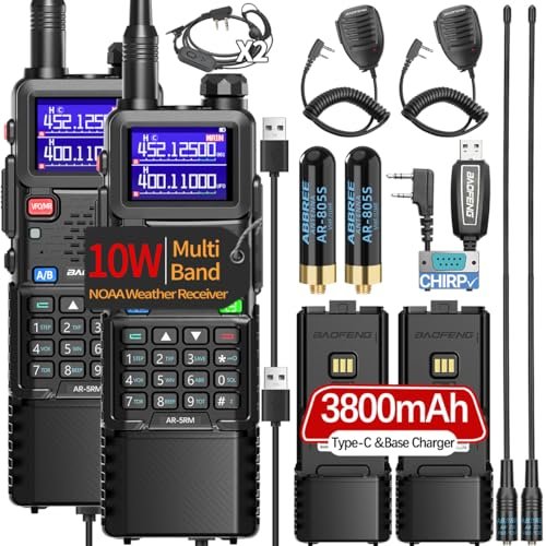 Ham Radio Baofeng Radio Long Range 5RM 10W Handheld NOAA...