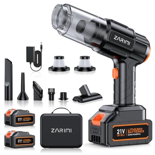 Car Vacuum Portable Cordless, 40,000Pa High Power Dust...