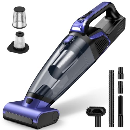 Pet Hair Handheld Vacuum Cordless: 20000PA High Power Car...