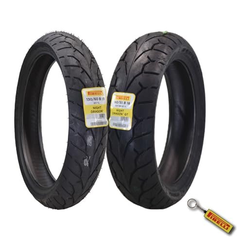 Pirelli Night Dragon Tire Set: 130/60B19 M/C 61H TL Front...
