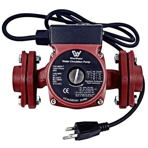 WiseWater 110V Circulation Pump, 130W 13 GPM Hot Water...