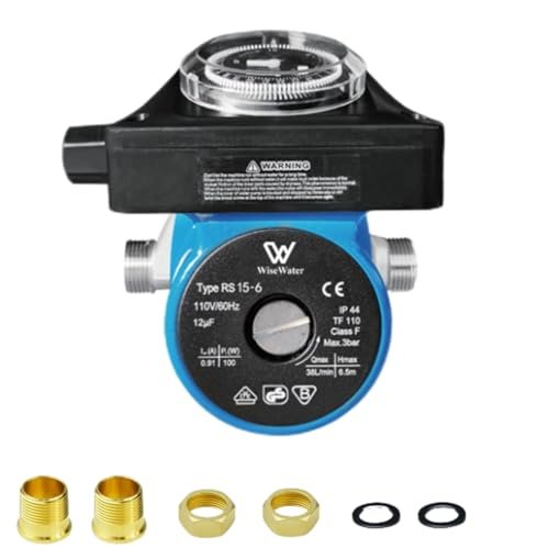 WiseWater 110V Circulation Pump with Timer, 100W 10 GPM...