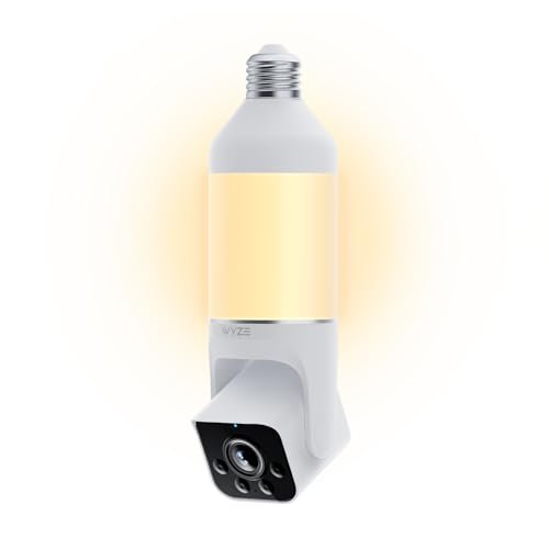 WYZE Bulb Cam Security Camera, 2K HD Outdoor Light Bulb...