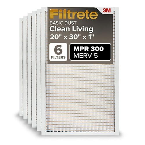 Filtrete 20x30x1 Air Filter, MPR 300, MERV 5, Clean...
