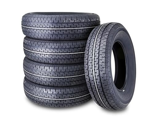 5 FREE COUNTRY Heavy Duty Trailer Tires ST205/75R15 205...