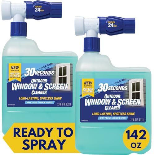 30 SECONDS Outdoor Window & Screen Concentrated Cleaner for...