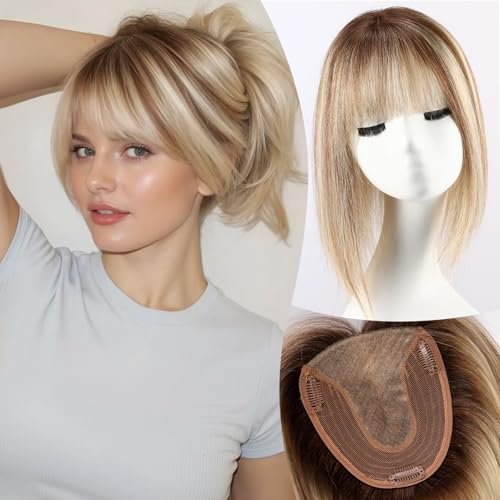 EMMOR Human Hair Toppers for Women with Thinning Hair...