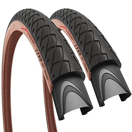 Fincci Pair 26 inch Bike Tires - Foldable Slick 26...