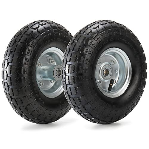 Yarlung 2 Pack Pneumatic Air Filled Tires, 10 Inch Tire...
