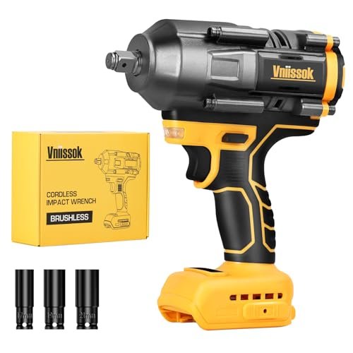 Cordless Impact Wrench 1/2 inch for Dewalt 20V Battery,...