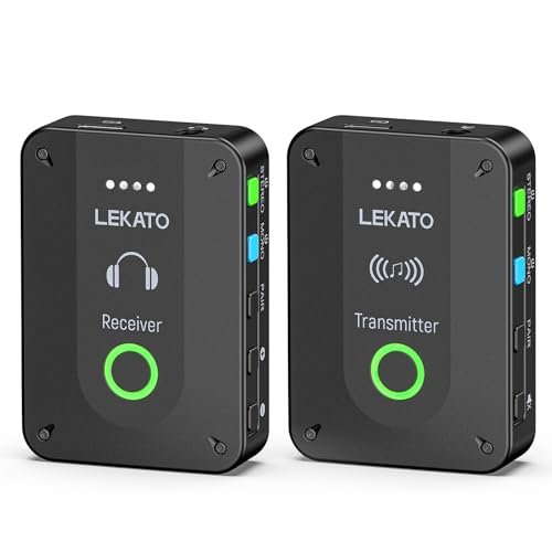 LEKATO Wireless in Ear Monitor System MS-02, Upgraded 2.4G...