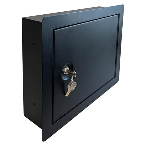 In-Wall Safe with Key Lock – Heavy-Duty Steel Lockable...